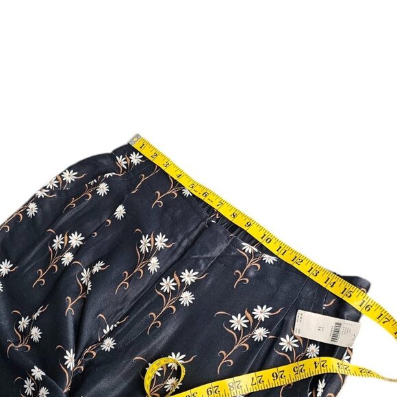 Antrhopologie Silky High-Rise, Floral, Wide Leg High Rise Pants, Black, 14, NWT - Picture 4 of 12
